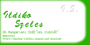 ildiko szeles business card